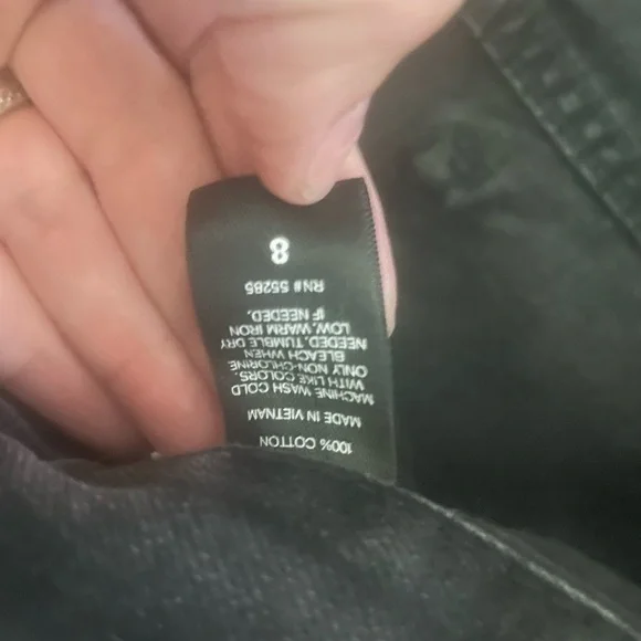 Express Black Distressed Denim Shorts Size 8 Raw Hem Festival Grunge - Picture 4 of 6